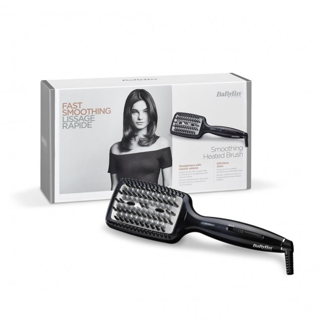 BaByliss Smoothing Heated Brush Straightening brush Warm Black 76.8