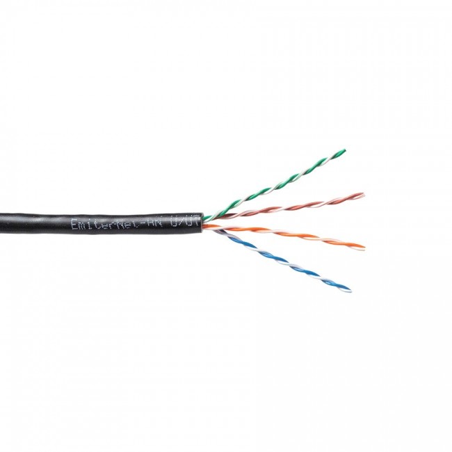 Kabel EmiterNet zewnętrzny PVC+PE UTP (U/UTP) kat.5e, drut 4x2x0,5 PE