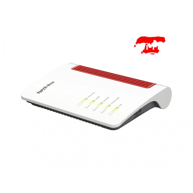 Box 7630 wireless router 2.5 Gigabit Ethernet Dual-band (2.4 GHz / 5 GHz) White, Red