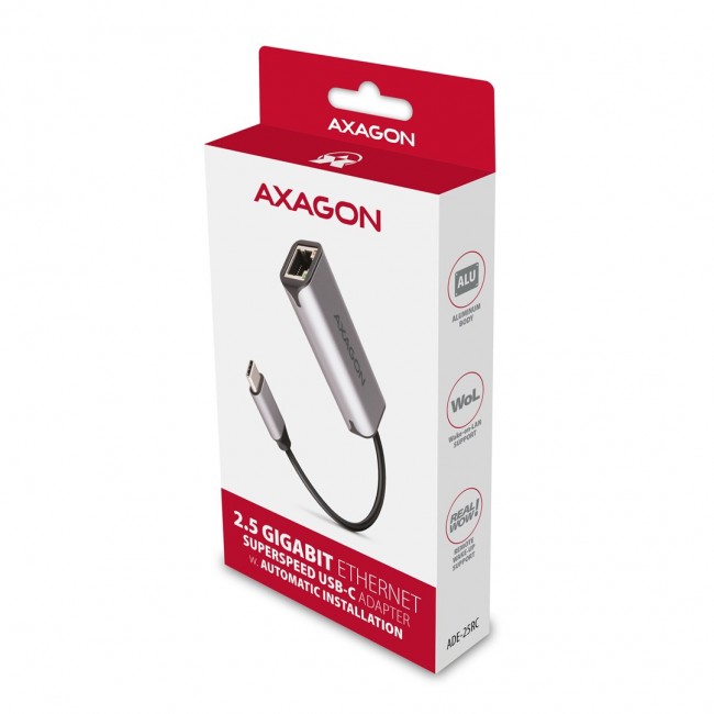 Axagon ADE-25RC SuperSpeed USB-C 2.5 gigabit ethernet adapter
