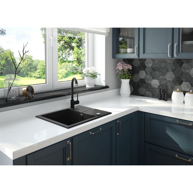 1-bowl granite sink with drainer