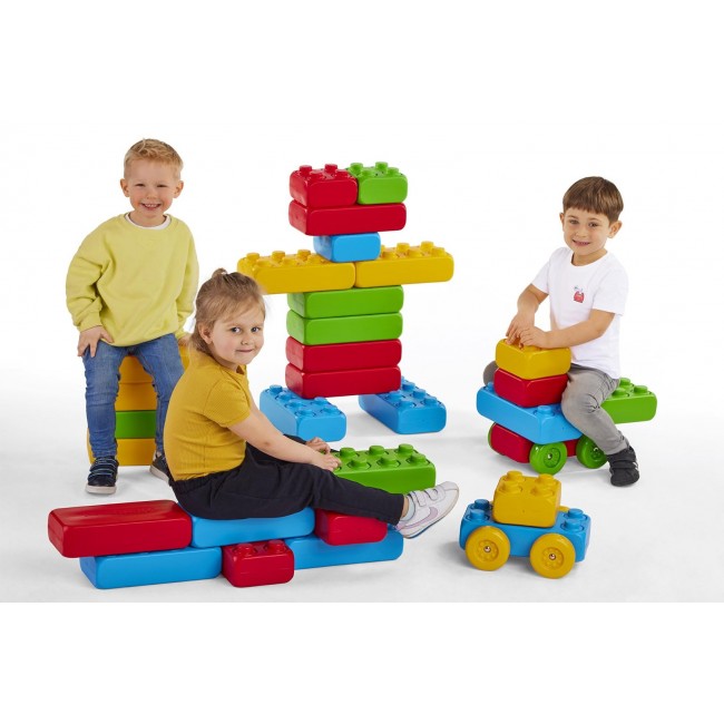 Marioinex brick building blocks + 2 wheels, 30 pieces Marioinex brick building blocks + 2 wheels, 30 pieces