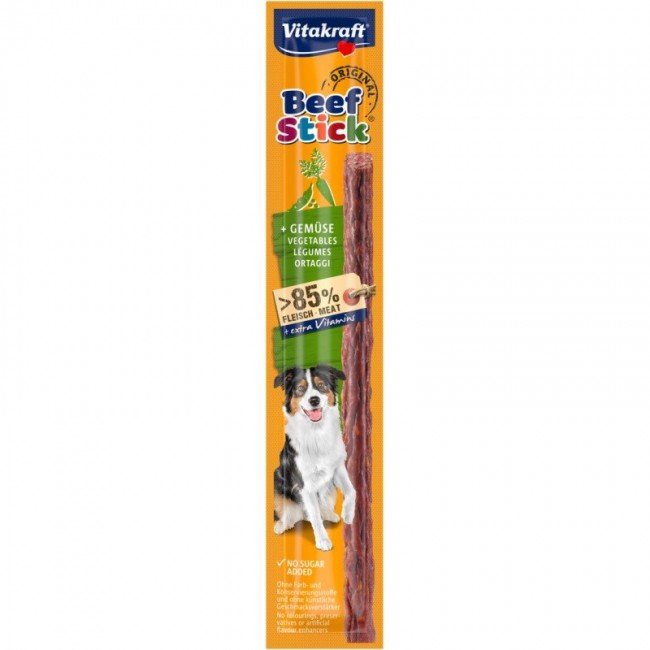 VITAKRAFT Beef Stick Vegetables - dog treat - 12g