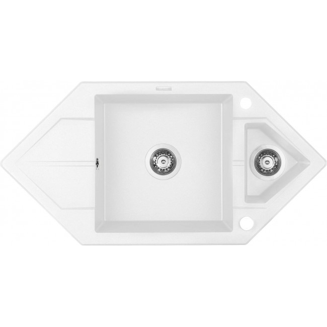 1.5-bowl granite sink with drainer - Space-Saver 1.5-bowl granite sink with drainer - Space-Saver