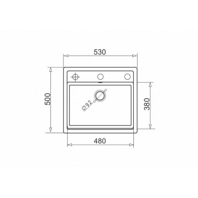 The sink PYRAMIS CAMEA 53x50 1B gray concrete The sink PYRAMIS CAMEA 53x50 1B gray concrete