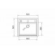 The sink PYRAMIS CAMEA 53x50 1B gray concrete The sink PYRAMIS CAMEA 53x50 1B gray concrete