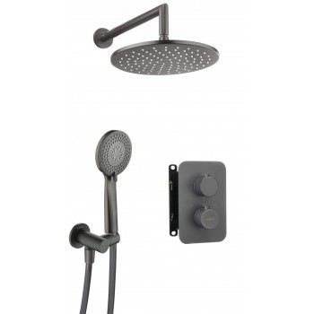 Concealed shower set with thermostatic BOX