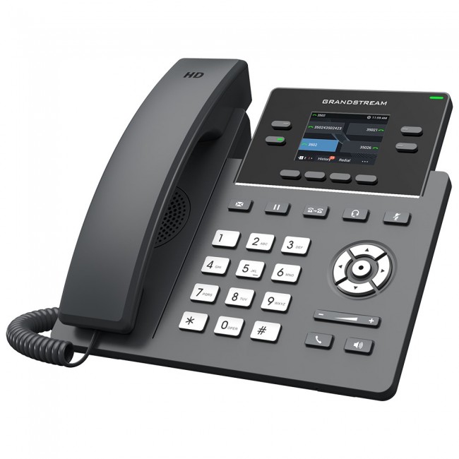 Grandstream Networks GRP2612G IP phone Black 4 lines LCD