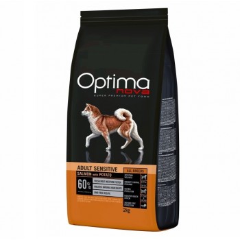 OPTIMANOVA Adult Sensitive Salmon & Potato - dry dog food - 2kg