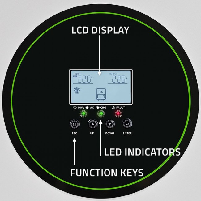 Qoltec hybrid solar inverter Off-Grid 11000W