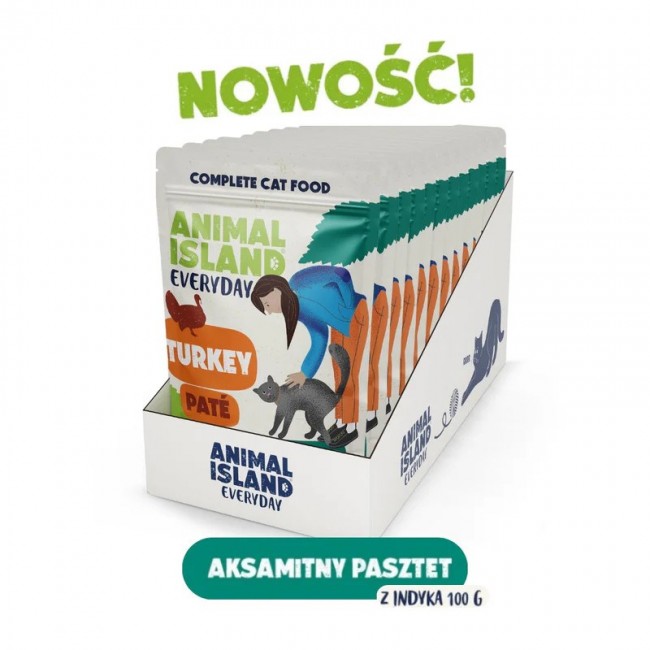 ANIMAL ISLAND Pate Turkey - wet cat food - 12x100g