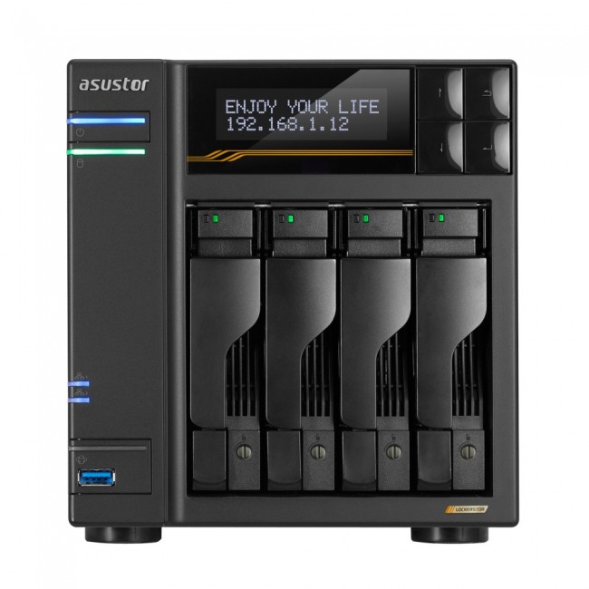 Asustor LOCKERSTOR 4 Gen3 NAS Desktop AMD Ryzen V3C14 16 GB DDR5 ADM Black