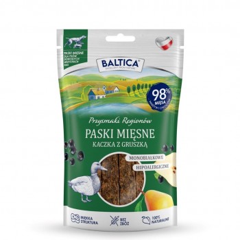 BALTICA Przysmaki Region w Meat Strips Duck with Pear dog treat 90 g