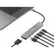 Equip USB-C 6 in 1 Multifunctional Adapter, HDMI 4K/30Hz, USB-C x 4 , USB-A x 1, 5Gbps, 100W USB PD