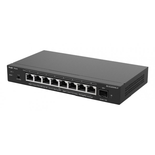 Ruijie Networks RG-ES209MG-P network switch Managed L2 2.5G Ethernet (100/1000/2500) Power over Ethernet (PoE) Black