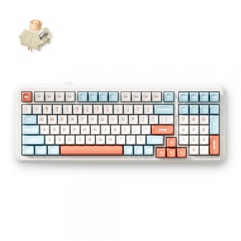 MCHOSE K99 V2 keyboard Gaming USB + RF Wireless + Bluetooth Orange, White