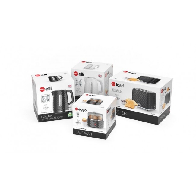 C280C ELDOM Kettle ELLI, capacity 1.7 l, power 2200 W, black, strix, black C280C ELDOM Kettle ELLI, capacity 1.7 l, power 2200 W, black, strix, black