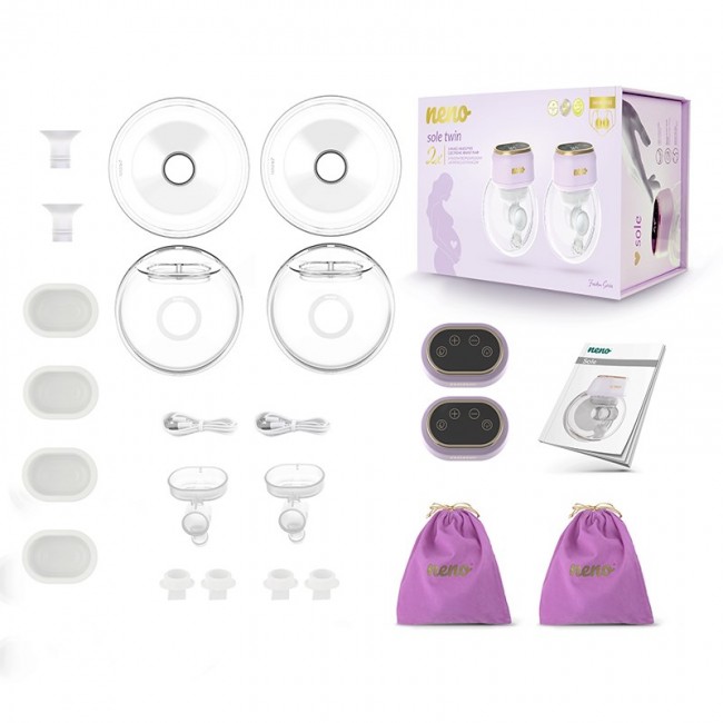 Neno Sole Twin - three-phase cordless premium electronic breast pump Neno Sole Twin - three-phase cordless premium electronic breast pump