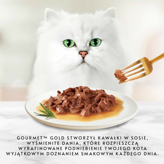 PURINA GOURMET GOLD Pieces in sauce Mix of 4 flavors - wet cat food - 96x85g PURINA GOURMET GOLD Pieces in sauce Mix of 4 flavors - wet cat food - 96x85g