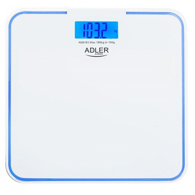 Bathroom scale ADLER AD 8183 with edge lighting White