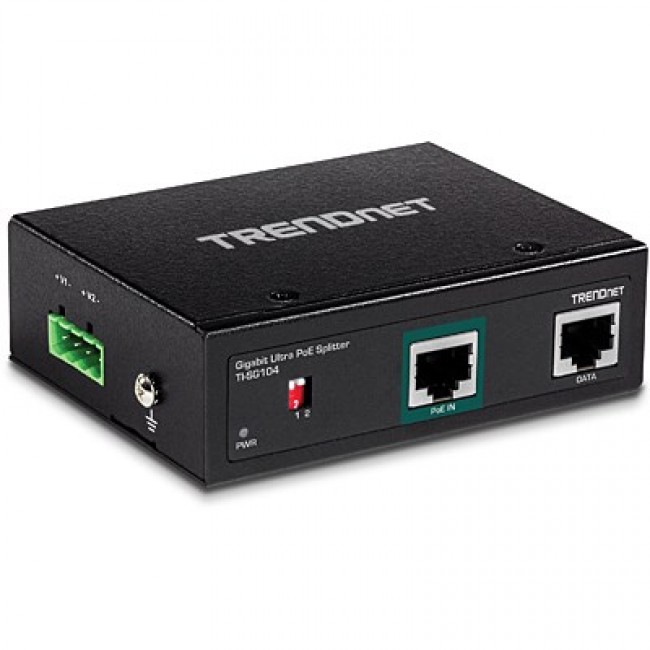 Trendnet TI-SG104 network splitter Power over Ethernet (PoE) Black Trendnet TI-SG104 network splitter Power over Ethernet (PoE) Black