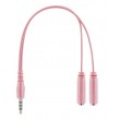 Deltaco Gaming GAM-030-P headphones/headset Wired Head-band USB Type-A Pink
