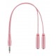 Deltaco Gaming GAM-030-P headphones/headset Wired Head-band USB Type-A Pink