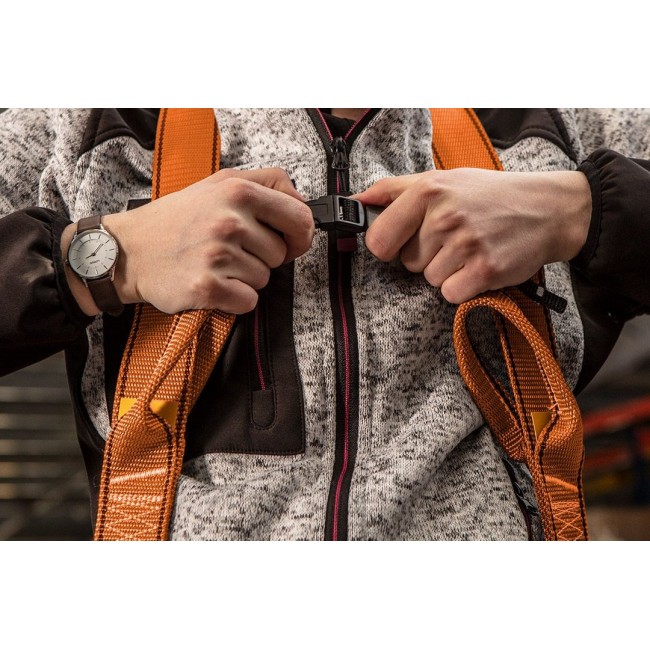 Belay kit with waist belt and shock absorber Belay kit with waist belt and shock absorber
