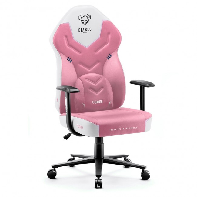 DIABLO X-GAMER gaming chair pink and white DIABLO X-GAMER gaming chair pink and white