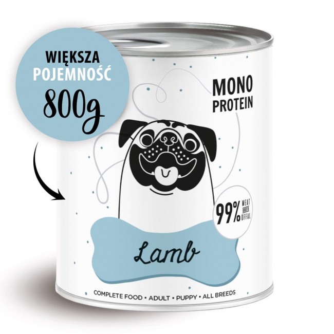 PAKA ZWIERZAKA Pepe Lamb - wet dog food - 800g