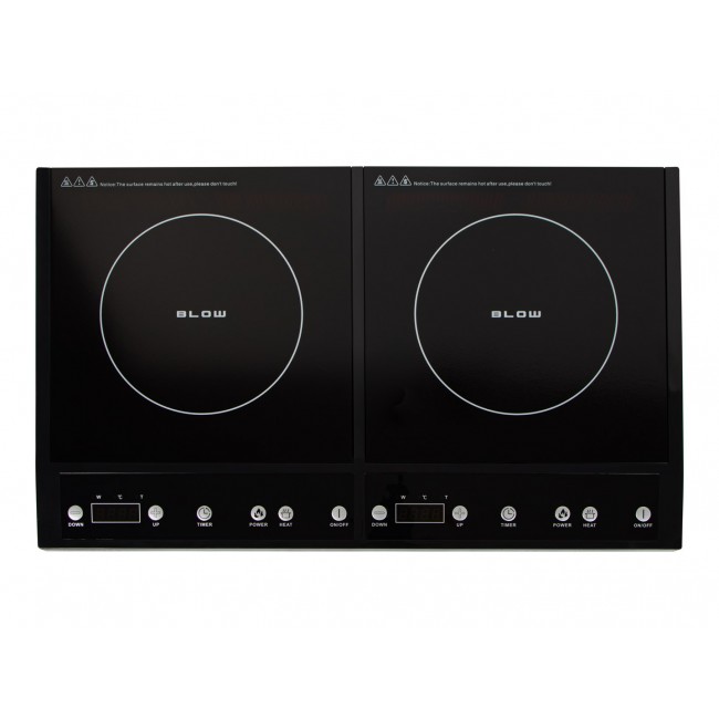 Induction cooker, two-burner adjustable hob, 2000W + 2000W BLOW