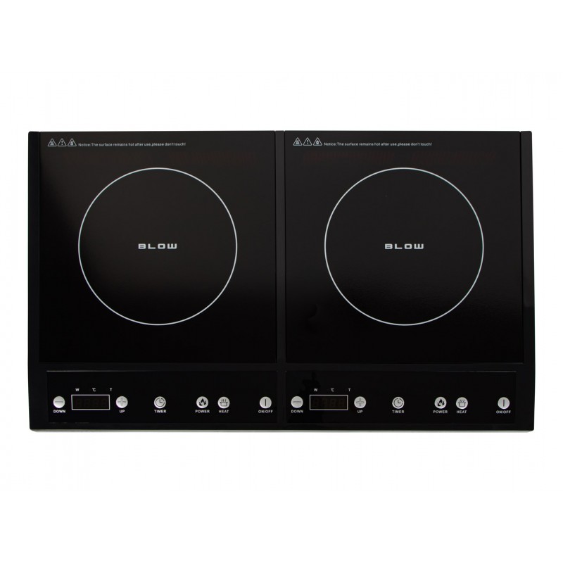 Induction cooker, two-burner adjustable hob, 2000W + 2000W BLOW