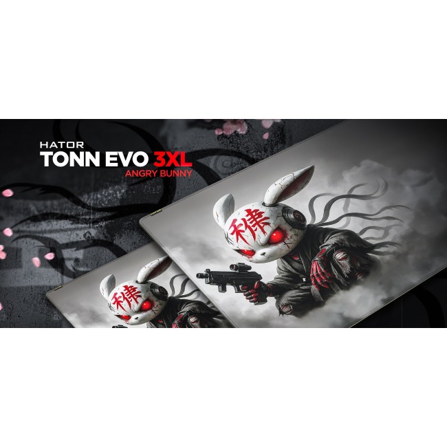 HATOR Tonn EVO 3XL Angry bunny Gaming mouse pad Multicolor