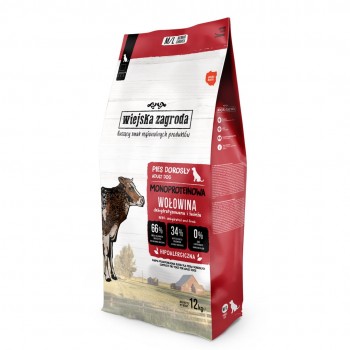 WIEJSKA ZAGRODA Monoprotein Beef - dry dog food - 12kg