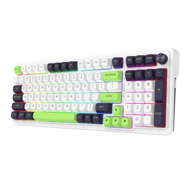 REDRAGON K686WBG-RGB-MAX Eisa Max keyboard USB + RF Wireless + Bluetooth White, Black