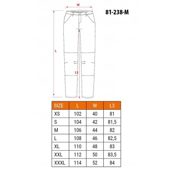 HD Slim Work Trousers, Belt, Size M
