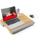 Techly Bamboo Portable Laptop Desk Stand with Padded Base and Tablet Stand Techly Bamboo Portable Laptop Desk Stand with Padded Base and Tablet Stand