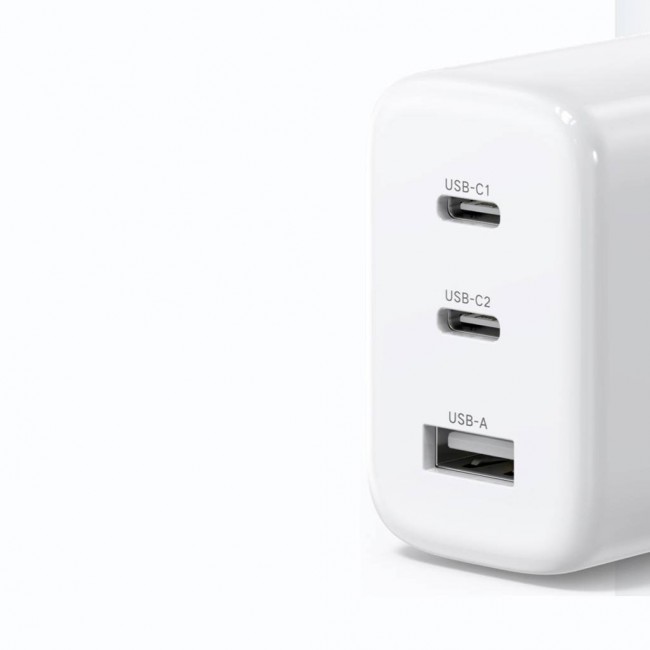 Ugreen CD275 Wall Charger with Cable 2 USB Type-C / USB 65W White Ugreen CD275 Wall Charger with Cable 2 USB Type-C / USB 65W White