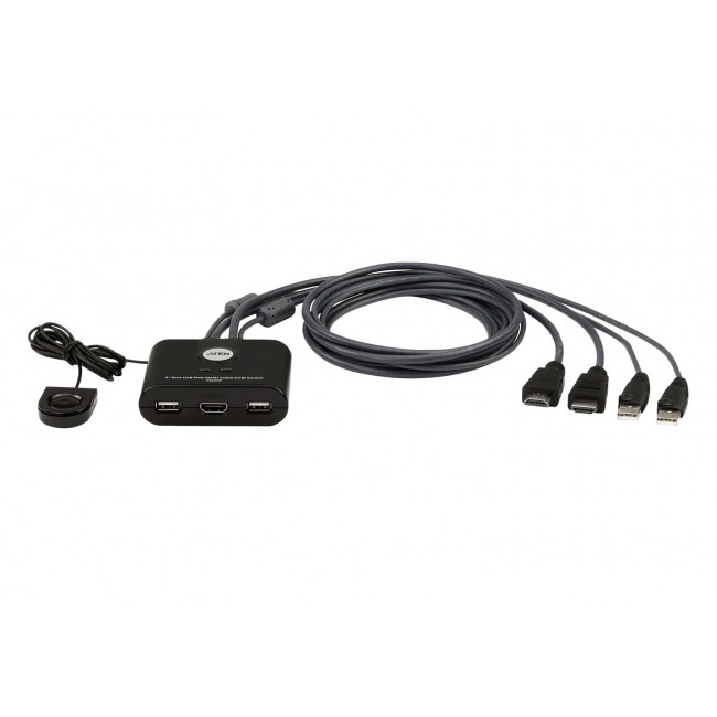 ATEN 2-Port USB FHD HDMI Cable KVM Switch ATEN 2-Port USB FHD HDMI Cable KVM Switch