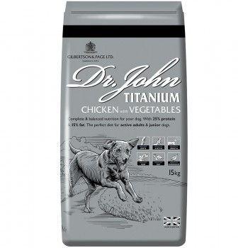 DR JOHN Titanium Chicken - dry dog food - 15kg