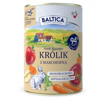 BALTICA Smaki region w Rabbit with carrot - wet dog food - 400g