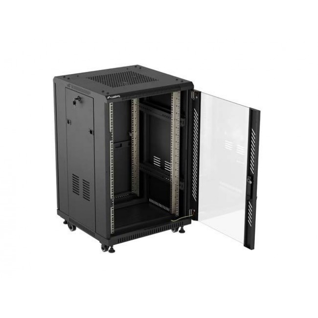 Lanberg FF01-6618-12B rack cabinet 18U Freestanding rack Black Lanberg FF01-6618-12B rack cabinet 18U Freestanding rack Black