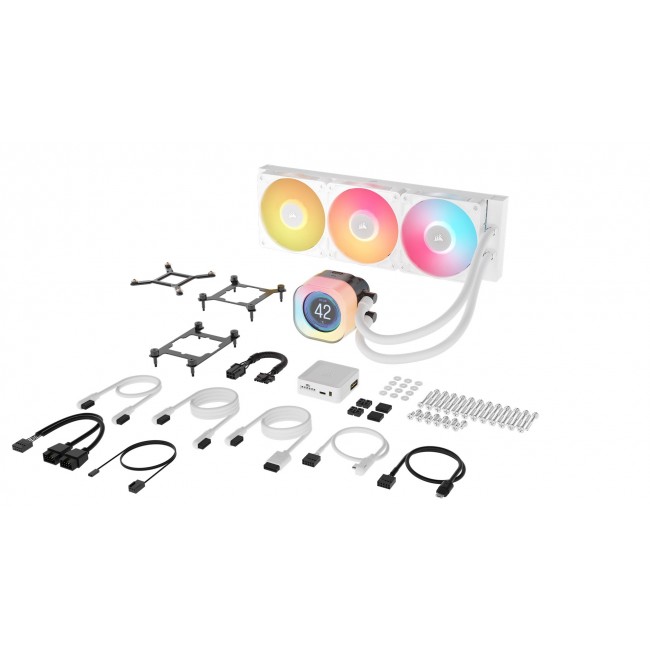 Corsair iCUE LINK TITAN 360 RX LCD Processor All-in-one liquid cooler 12 cm White 1 pc(s) Corsair iCUE LINK TITAN 360 RX LCD Processor All-in-one liquid cooler 12 cm White 1 pc(s)