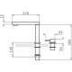 PYRAMIS SATELLITA 3/8' kitchen mixer 090917138 chrome
