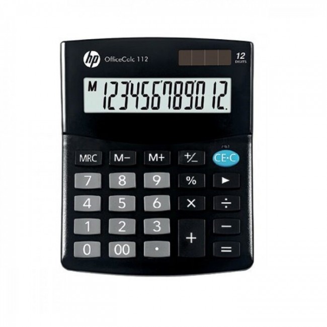 HP Calculator office HP OC 112/INT BX, 12-digit display, 125x101x33mm, black HP Calculator office HP OC 112/INT BX, 12-digit display, 125x101x33mm, black