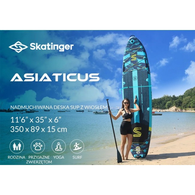 Deska SUP SKATINGER Asiaticus 350x89x15 cm Yoga Deska SUP SKATINGER Asiaticus 350x89x15 cm Yoga