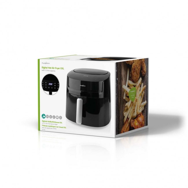 Nedis KAAF170BK fryer Single 7.2 L Stand-alone 1800 W Hot air fryer Black