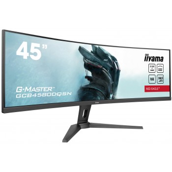 iiyama G-MASTER Immerse yourself in the game with the curved 45 Dual QHD Red Eagle Gaming Display