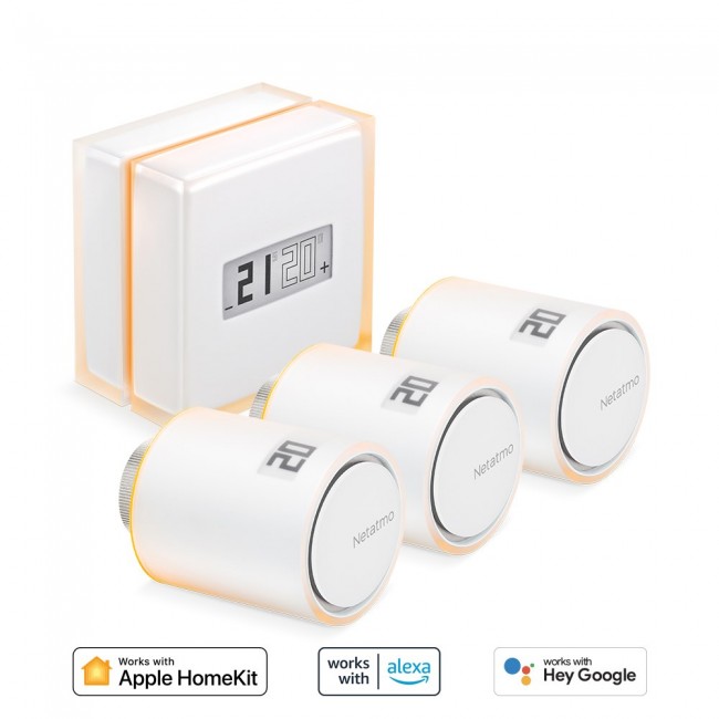 Netatmo Pack: Smart Thermostat + 3 Additional Smart Radiator Valves Netatmo Pack: Smart Thermostat + 3 Additional Smart Radiator Valves