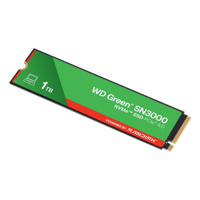 Western Digital Green WD SN3000 NVMe SSD POWERED BY SANDISK 1 TB